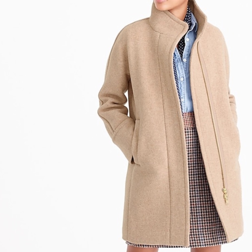 J. Crew Cocoon Coat in Camel Stadium Cloth
